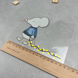 großes Bügelbild - Mucksmäuschenstill/Pulli