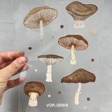 Bügelbildbogen - Familie Pilz