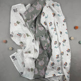 Musselinswaddle - Hasen-WG (80x80 cm)