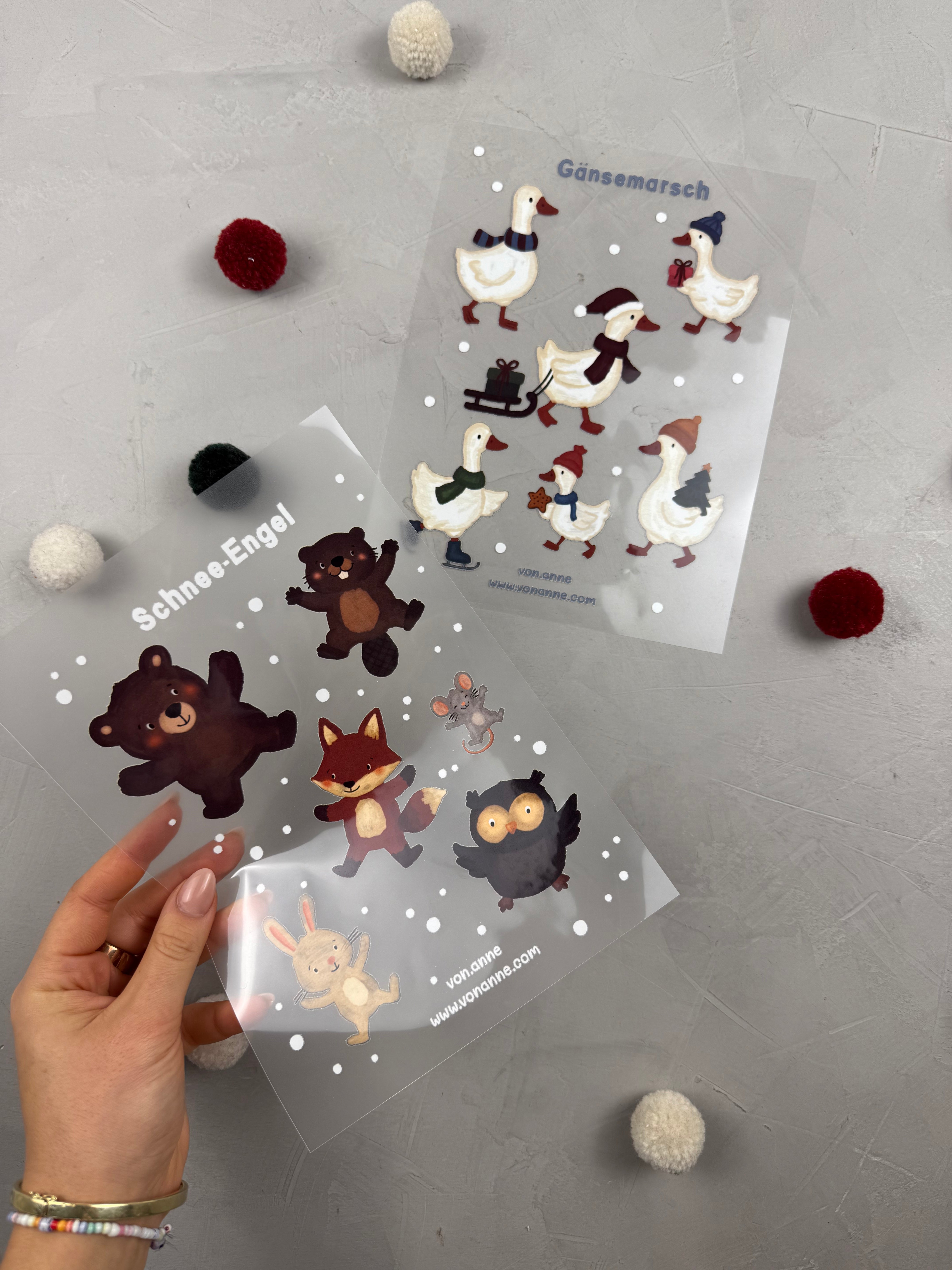 Wintertiere - Bügelbildbogenbundle