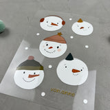 Bügelbildbogen - Schneeballschlacht