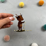 kleines Bügelbild - Funkeln im Dunkeln/Reh