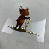 kleines Bügelbild - Funkeln im Dunkeln/Reh