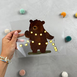 großes Bügelbild - Funkeln im Dunkeln/Bär