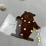 großes Bügelbild - Funkeln im Dunkeln/Bär