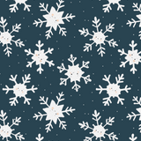 Vorbestellung - Schneeflöckchen dunkelblau - French Terry