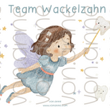 Vorbestellung - Team Wackelzahn 1 - großes Bügelbild