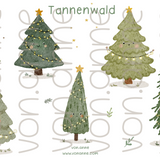 Bügelbildbogen - Tannenwald