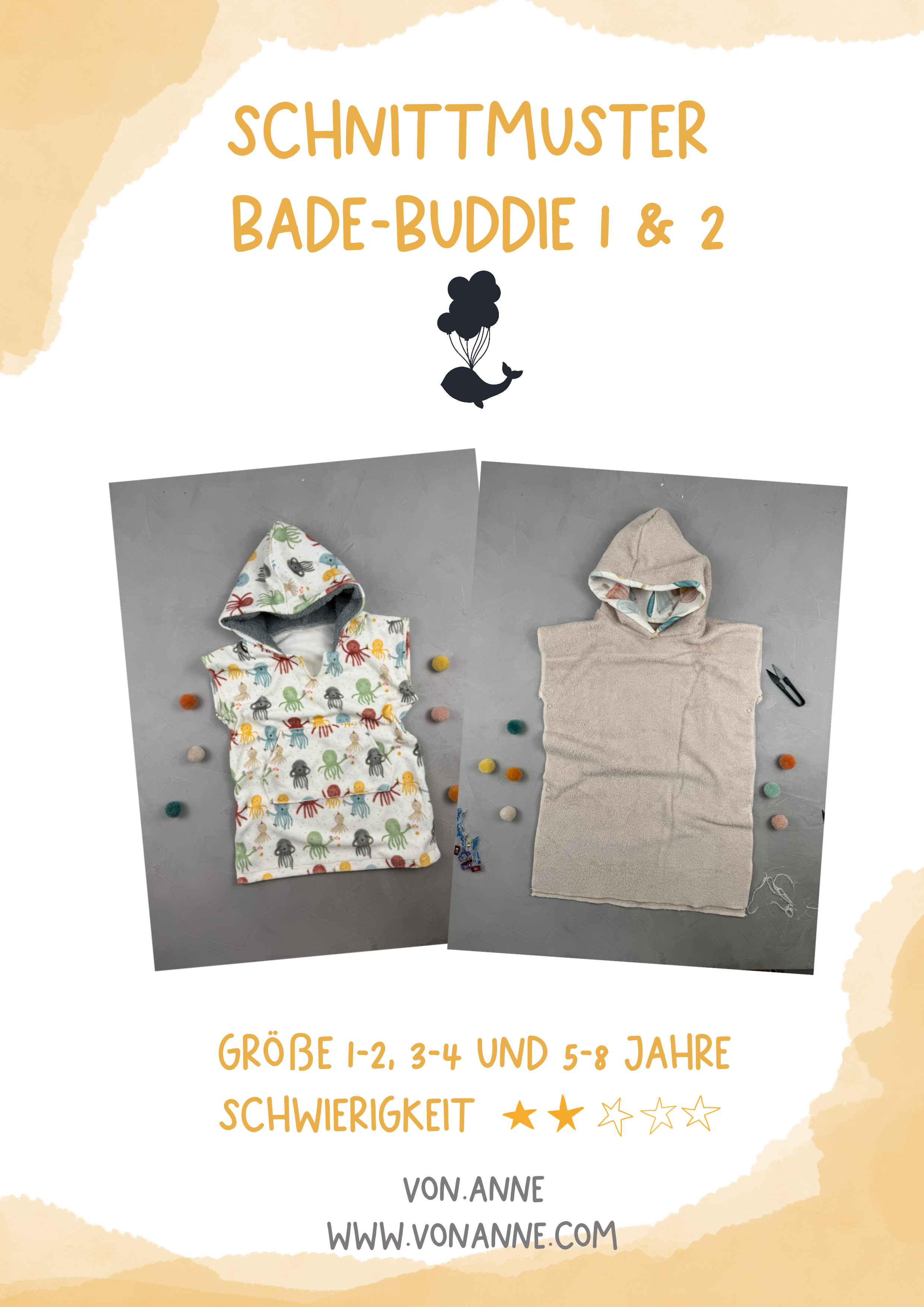 digitales Schnittmuster - Bade Buddie 1 & 2