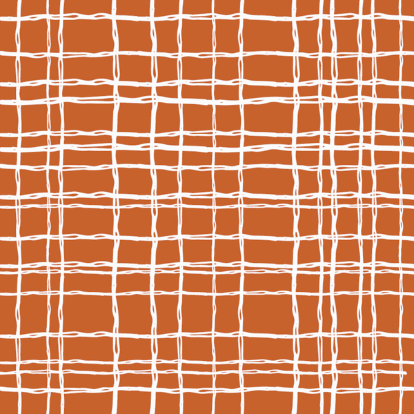 French Terry - Grid orange