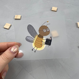 kleines Bügelbild - How to glow/blaues Buch