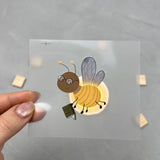 kleines Bügelbild - How to glow/grünes Buch