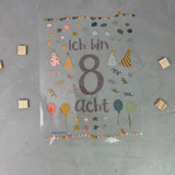 Geburtstagsbügelbild "8. Geburtstag"