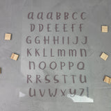 Bügelbild "graues Alphabet"