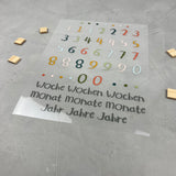 Bügelbild "Zahlen und Alter"