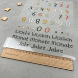 Bügelbild "Zahlen und Alter"