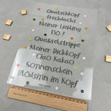 Bügelbild "Sprüche"