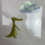 großes Bügelbild - Dem Regen entgegen