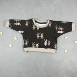 Oversize Sweater - Doppelt gehoppelt/schokobraun (0-3 M)