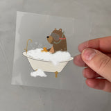 kleines Bügelbild - Seifenoper/Bär