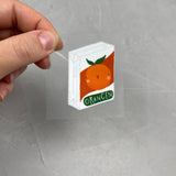 kleines Bügelbild - Saftladen/Orange