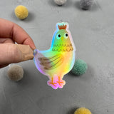 XXL Holo-Sticker - Hühnerhaufen