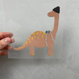 großes Bügelbild - die Urknallgang (Brachiosaurus)