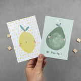 Postkarten 2er Set: Birne & Zitrone