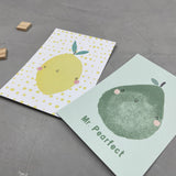 Postkarten 2er Set: Birne & Zitrone