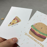 Postkarten 2er Set: Burger & Pizza