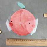 großes Bügelbild - An und Pfirsich