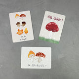 Postkarten 3er Set: Blätter & Pilze