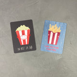 Postkarten 2er Set: Pommes & Popcorn