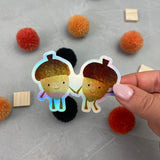 XXL Holo-Sticker - Eicheln (Verknallt im Wald)