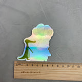 XXL Holo-Sticker - Krokodil (Dem Regen entgegen)