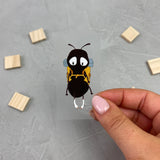 kleines Bügelbild - work ant travel (Rucksack)