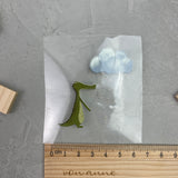 kleines Bügelbild - Dem Regen entgegen (Krokodil)