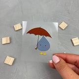 kleines Bügelbild - Regenkollegen