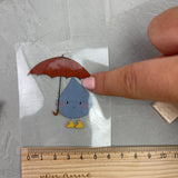 kleines Bügelbild - Regenkollegen