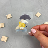 kleines Bügelbild - Ameisenbär im Regen