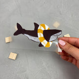 kleines Bügelbild - Hai-Society/Schwimmring