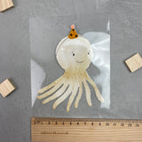 großes Bügelbild - Lass es Kraken! - beige