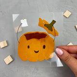 großes Bügelbild - freundlicher Kürbis