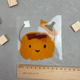 großes Bügelbild - freundlicher Kürbis