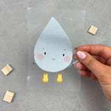 großes Bügelbild - Regenkollegen