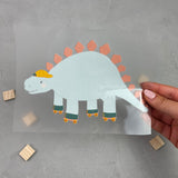 großes Bügelbild - die Urknallgang (Stegosaurus)