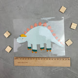 großes Bügelbild - die Urknallgang (Stegosaurus)