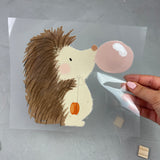 großes Bügelbild - Aus der Puste/Igel