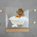 großes Bügelbild - Seifenoper/Bär