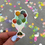 XXL Holo-Sticker - zu schwer für's Meer (Schildkröte)